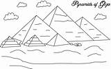 Giza Pyramids Egipto Niños Monumentos Egipcio Onlycoloringpages sketch template