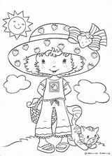 Strawberry Shortcake Coloring Custard Pages Print Color Hellokids sketch template