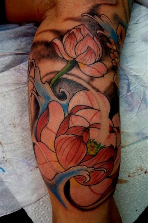 Traditonal Japanese Lotus Tattoo By Mully Tattoos