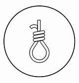 Gallows Noose Rope Icon Vector Color Flat Serhii435 sketch template