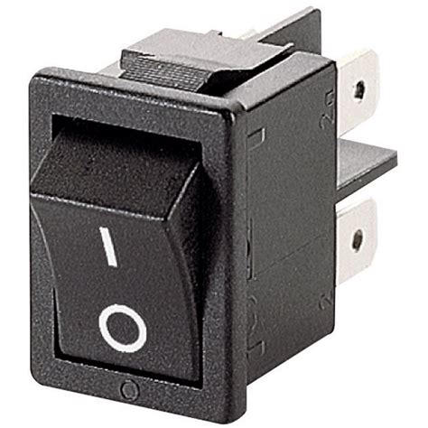 marquardt rocker switch  dpst  vac black