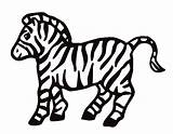 Zebra Coloring Cartoon Pages Printable Print Outline Thick Cute Clip Stencil Kids Clipart Drawing Cliparts Colouring Letters Line Baby Easy sketch template