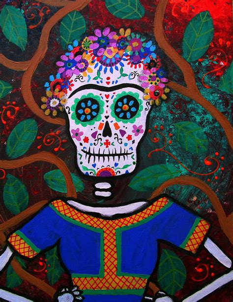 Frida Kahlo Dia De Los Muertos Painting By Pristine