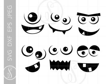 monster faces etsy