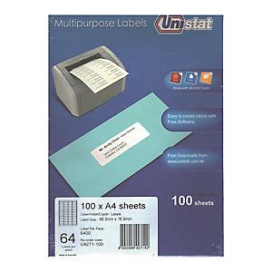 unistat  multi purpose label   mm box   labels