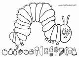 Coloring Caterpillar Hungry Very Pages Carle Eric Printables Kids Chenille Qui La Printable Trous Fait Des Butterfly Color Print Pour sketch template