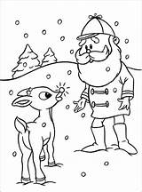 Rudolph Nosed Misfit Coloring4free Hermey Sketch Yellowimages sketch template