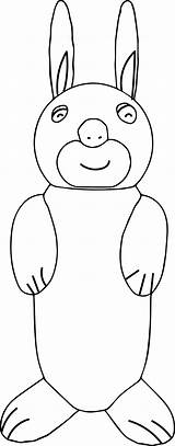 Coloring Bunny Standing Wecoloringpage sketch template