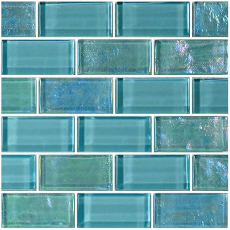 Turquoise 1 X 2 Gt82348t4 Mosaic Glass Tile Aquablu Mosaics