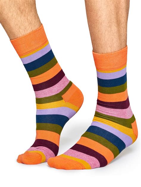 happy socks stripe herensokken en damessokken basissokken