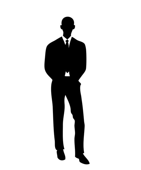 man  suit silhouette  stock photo public domain pictures