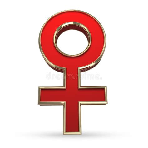 female sex 3d symbol stock illustration illustration of isolated