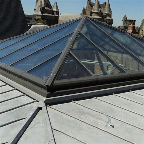 aluminium glass roof vitral fixed pyramid type