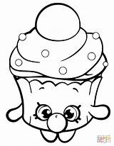 Coloring Cupcake Shopkin Pages Bubble Shopkins Season Printable Color Print Cartoon sketch template