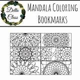 Mandala Bookmarks Coloring Subject sketch template