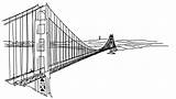 Drawing Bridge Francisco Gate San Golden Bay Sketch Outline State Skyline Paintingvalley Stock Shutterstock sketch template