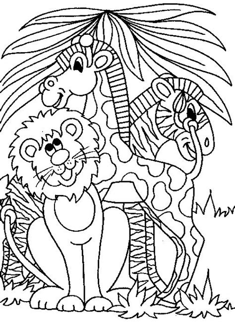 cute jungle tree coloring pages