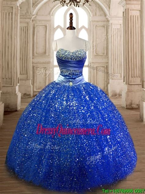 cheap beaded royal blue quinceanera dress  sequins bridesmaid dresses uk wedding dress