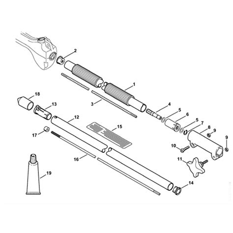stihl ht  pole pruner htc parts diagram drive tube assembly