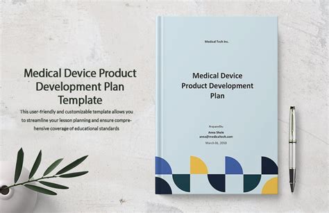 medical device product development plan template  pages  word google docs
