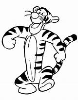 Tigger Coloring Pages Color Tiger Print Funny Sketch Colouring Printable Disney Line Book Drawing Clipart Kids Cartoon Sheets Cartoonbucket Drawings sketch template