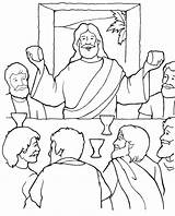 Last Supper Catechesis Jesus Coloring Catechism Colouring sketch template