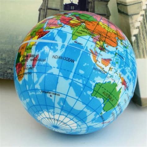 world map earth globe squeeze foam ball hand wrist exercise strt