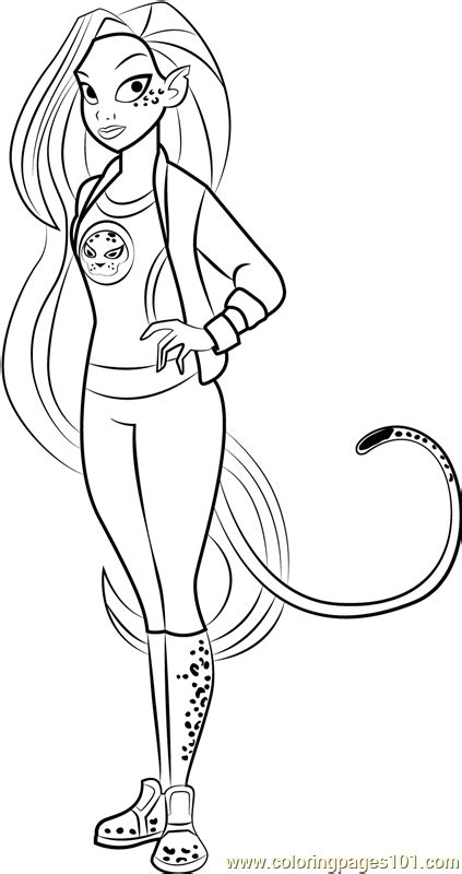 cheetah coloring page  dc super hero girls coloring pages