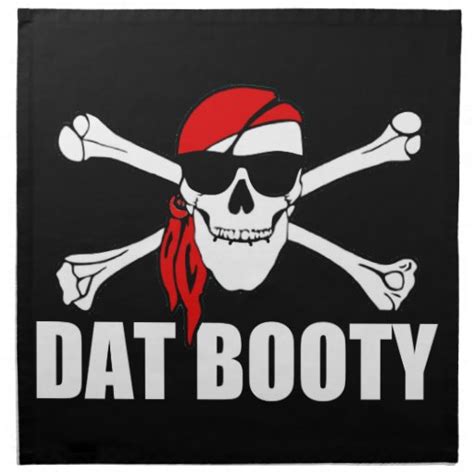 dat booty funny pirate t napkin zazzle