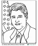 Coloring Presidents Pages President Clinton Bill Bush Printable George Usa William Patriotic Color Sheets American Drawing Frank Printables Anne Getcolorings sketch template