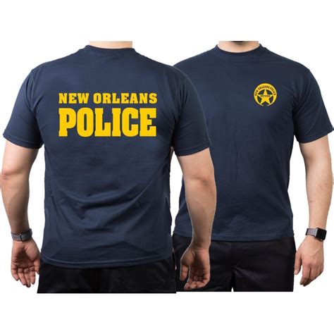 T Shirt Navy New Orleans Police Louisiana Feuer1
