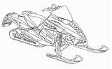 Snowmobile Coloring Drawings Template Sketch sketch template
