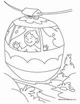 Cable Car Coloring Pages Ride Colouring Enjoying Boy Kids Picolour sketch template