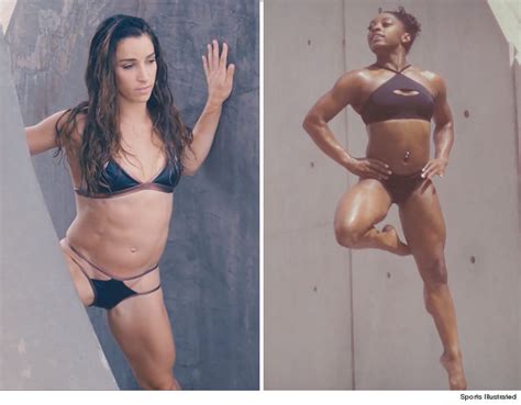 Simone Biles And Aly Raisman Pose For S I Swimsuit 2017