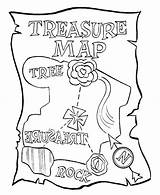 Coloring Map Pirate Pages Getdrawings Treasure sketch template