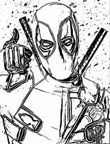 Coloring Deadpool Pages Popular Adults Library Clipart Coloringhome Comments sketch template