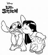 Stitch Coloring Lilo Pages Disney Printable Kiss Printables Kids Color Sheets Movie Colouring Print Drawings Dibujo Board sketch template