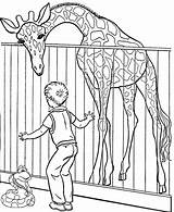 Zoo Coloring Giraffe Pages Children Drawing Coloringpagesfortoddlers Colouring Garden Six Beautiful Kids Animals sketch template