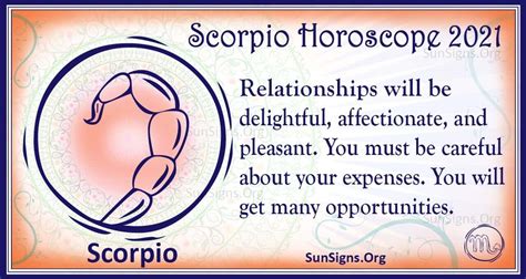 Scorpio Horoscope 2021 Get Your Predictions Now Sunsigns