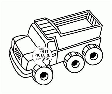 simple dump truck coloring page  toddlers transportation coloring