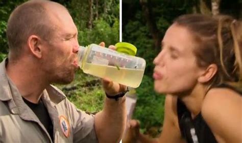 stars vomit profusely after drinking their own urine on bear grylls