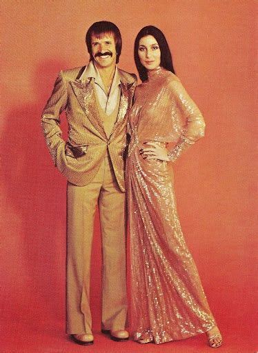 rare mid 1970s sonny and cher matching original publicity gown and suit by by bob mackie and ret