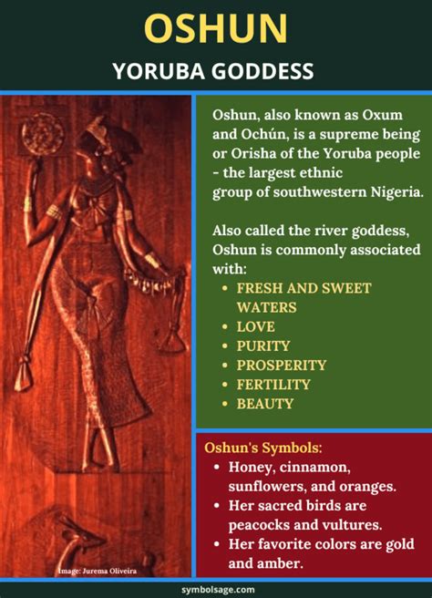 oshun the yoruba goddess of love fertility and water symbol sage