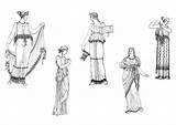 Ancient Coloring Women Greece Printable Pages sketch template