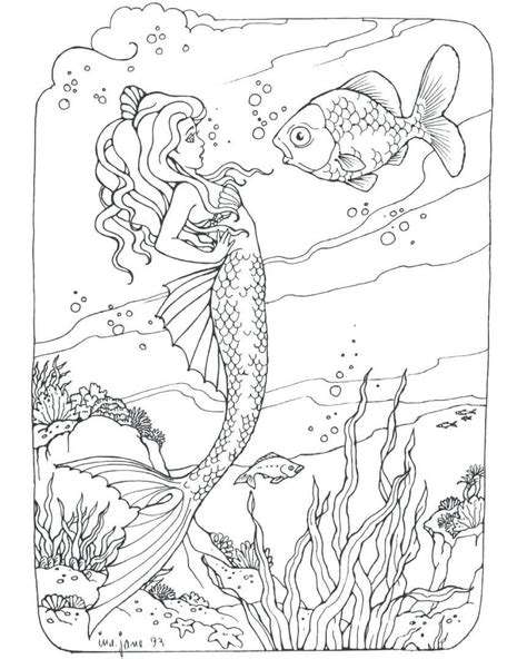 mermaid coloring pages printable coloring pages