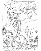 Mermaids sketch template
