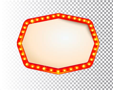 shining isolated retro bulb light frame  vector art  vecteezy