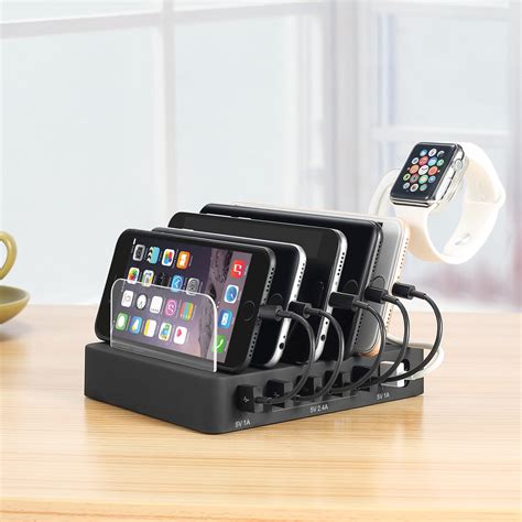 usb charging station dock  port fast charge docking station  multiple devices multi