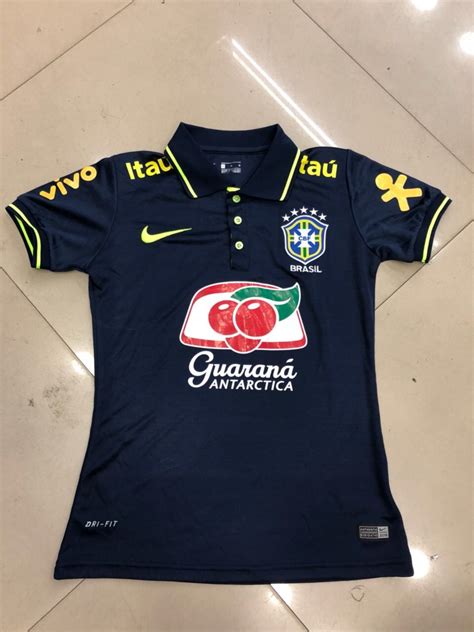 Nova Camisa Polo Seleção Brasileira Azul Feminina 2018 R 79 90