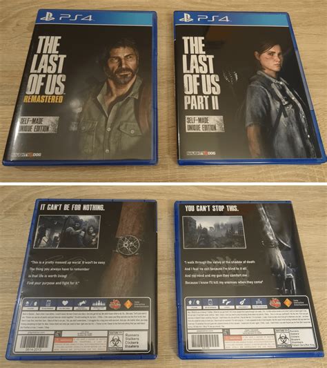 The Last Of Us Remastered And Part Ii Matching Custom Covers Printed